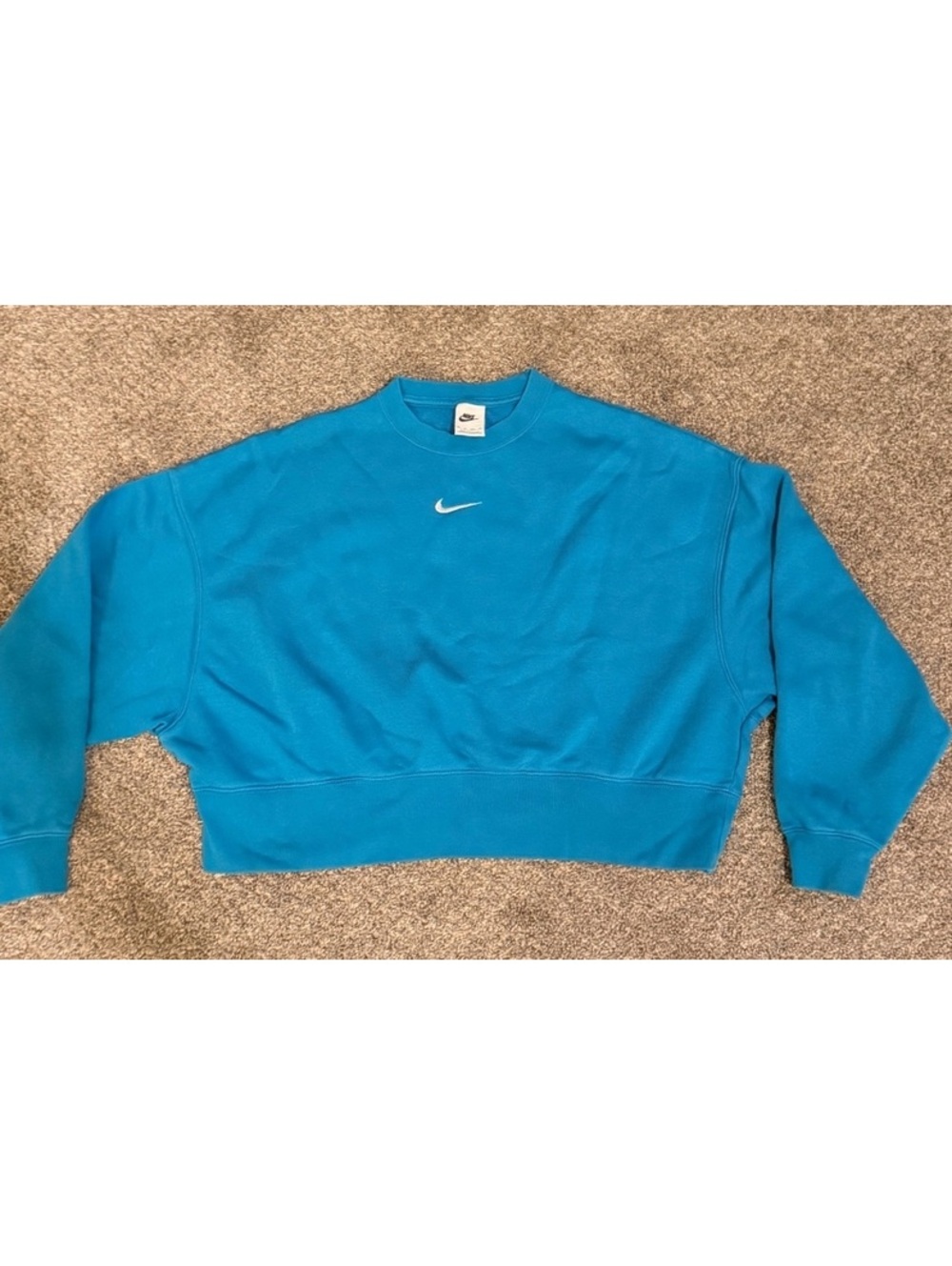Nike Sportswear Turquoise/Blue Oversized Crewneck Sweatshirt XS